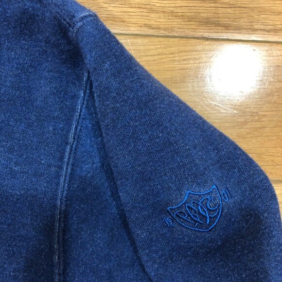 Peter Millar 1/4 Zip Long Sleeve Blue & Gray 100% Cotton Pullover Size XL - Picture 4 of 8